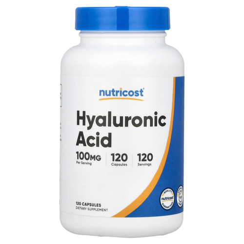 Nutricost, гиалуроновая кислота, 100 мг, 120 капсул