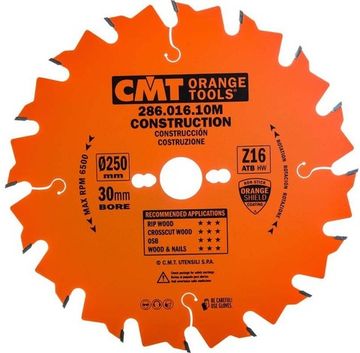 Диск пильный универсальный (250х30х2.8/1.8 мм; Z=16) CMT 286.016.10M