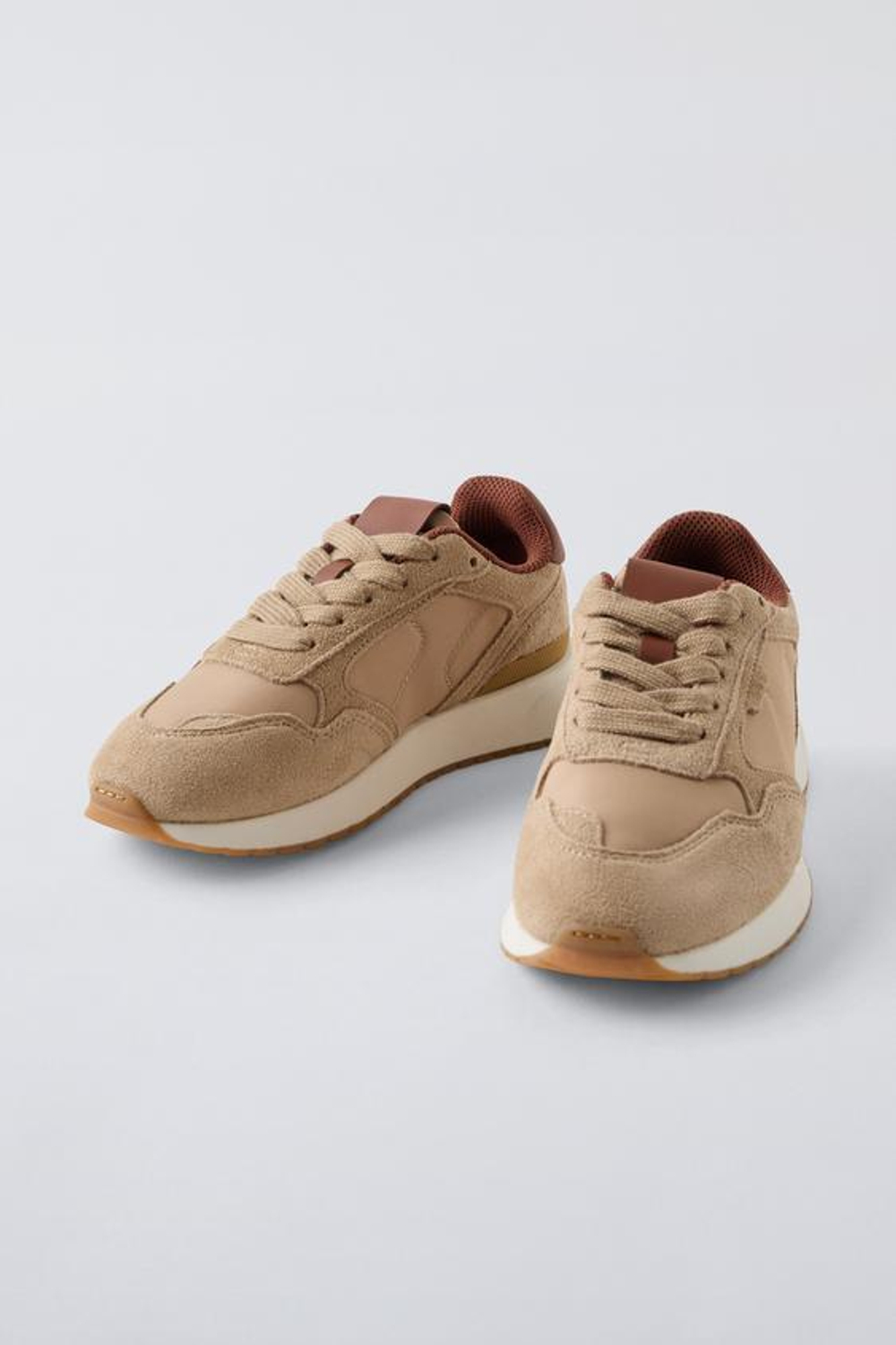 ZARA КРОССОВКИ В ПОВСЕДНЕВНОМ СТИЛЕ, КОРИЧНЕВЫЙ