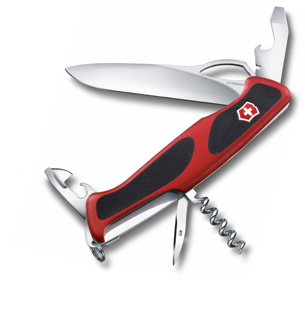 Нож Victorinox RangerGrip 61, 130 мм, 11 функций, красный с черным
