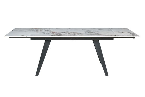 Стол "РЕЙН" 160-240, керамика Top Pandora глянцевый, опоры черный муар