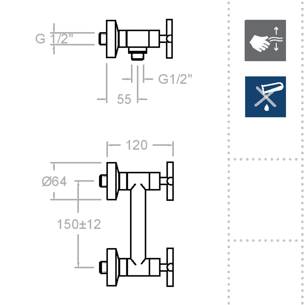 Смеситель для душа RS-CROSS 6208S
