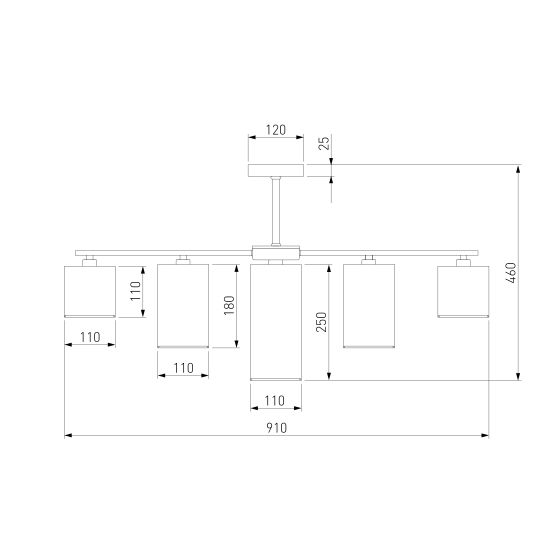60151/7/ потолочный светильник/хром