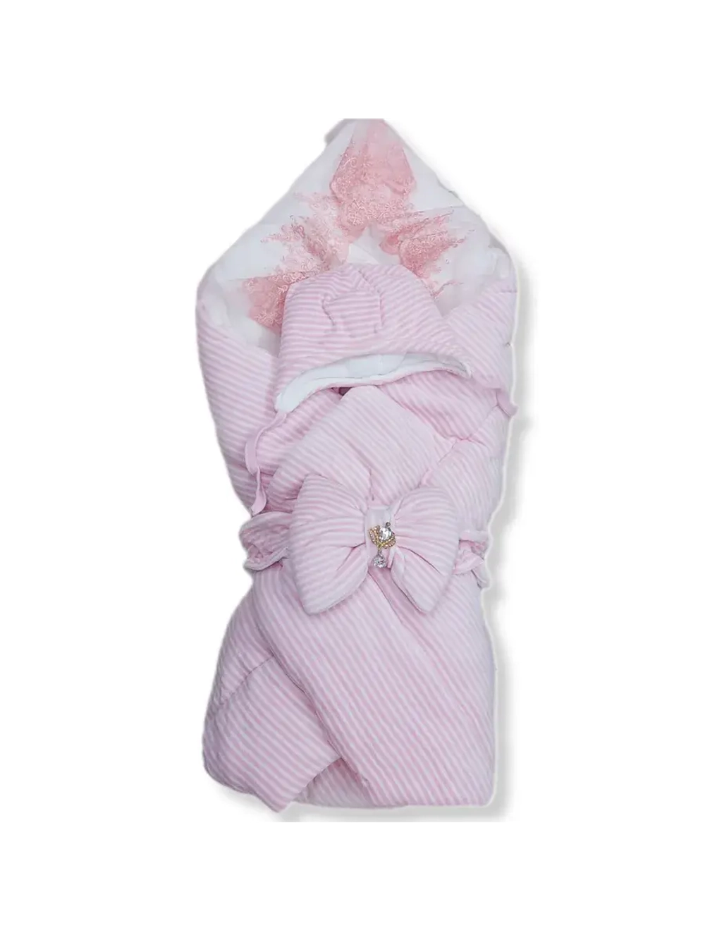 Комплект велюровый на выписку зимний с шапкой