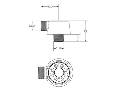 Zorg AZR 4 Br переходник для подключения душевого шланга