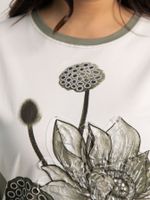 Блуза Нимфея (бело-зеленая) Б15610-18М LT Collection