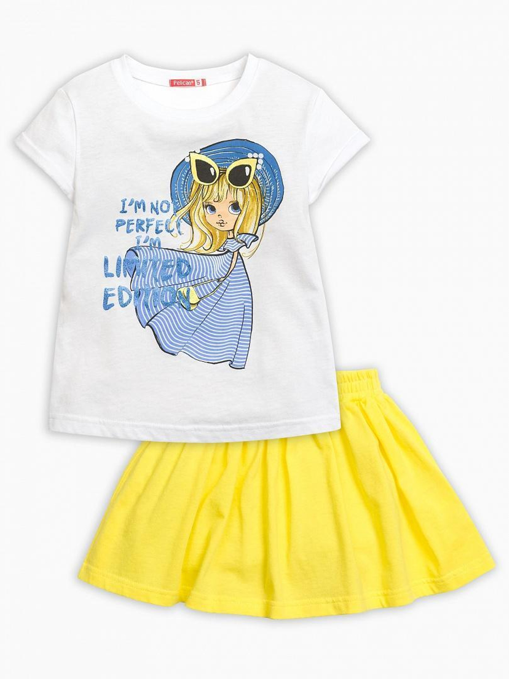 Комплект для девочек (98, Белый) GFATS3111