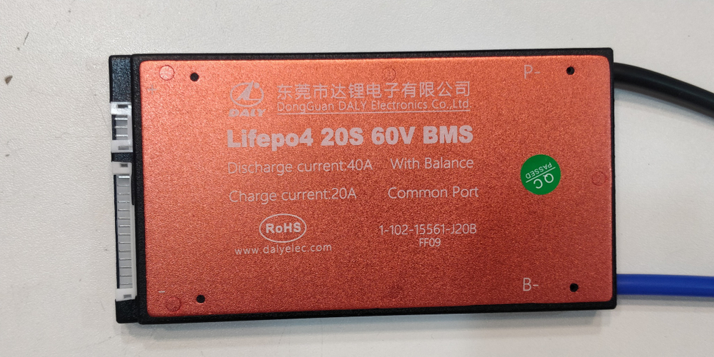 Плата контроля BMS LiFePO4 20S 60V 40A