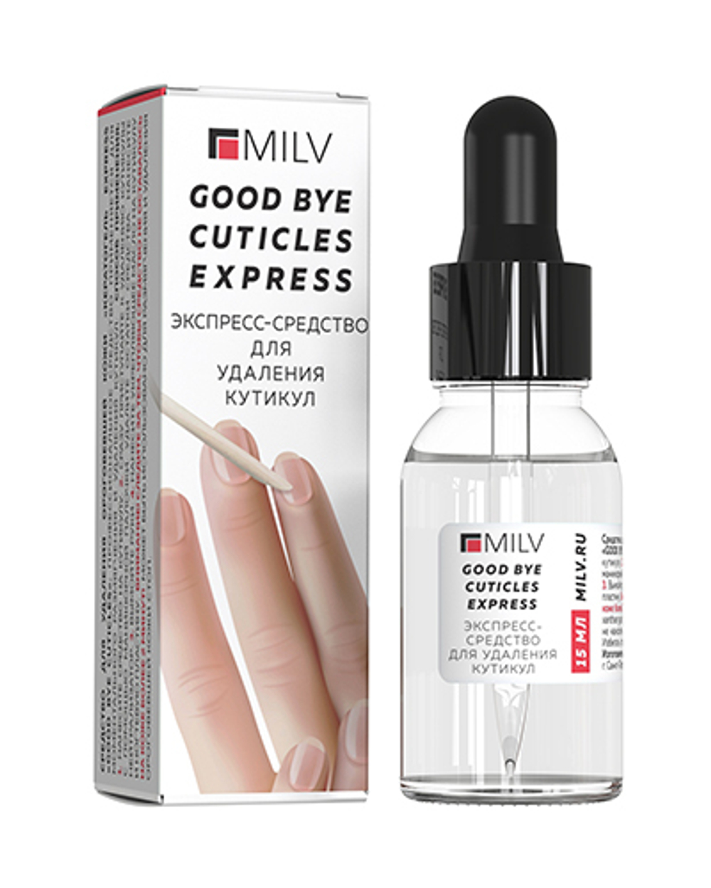 Milv, Средство для удаления ороговевшей кожи "Кератогель Express Good Bye Cuticles", 15ml