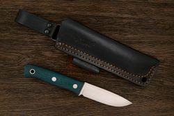 Нож туристический Южный крест ЯГД, клинок 100мм, сталь VG-10, рукоять микарта изумруд