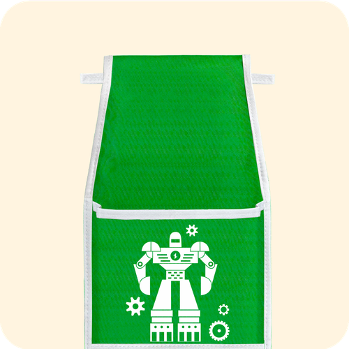 Кармашки для детского сада на резинке. Робот