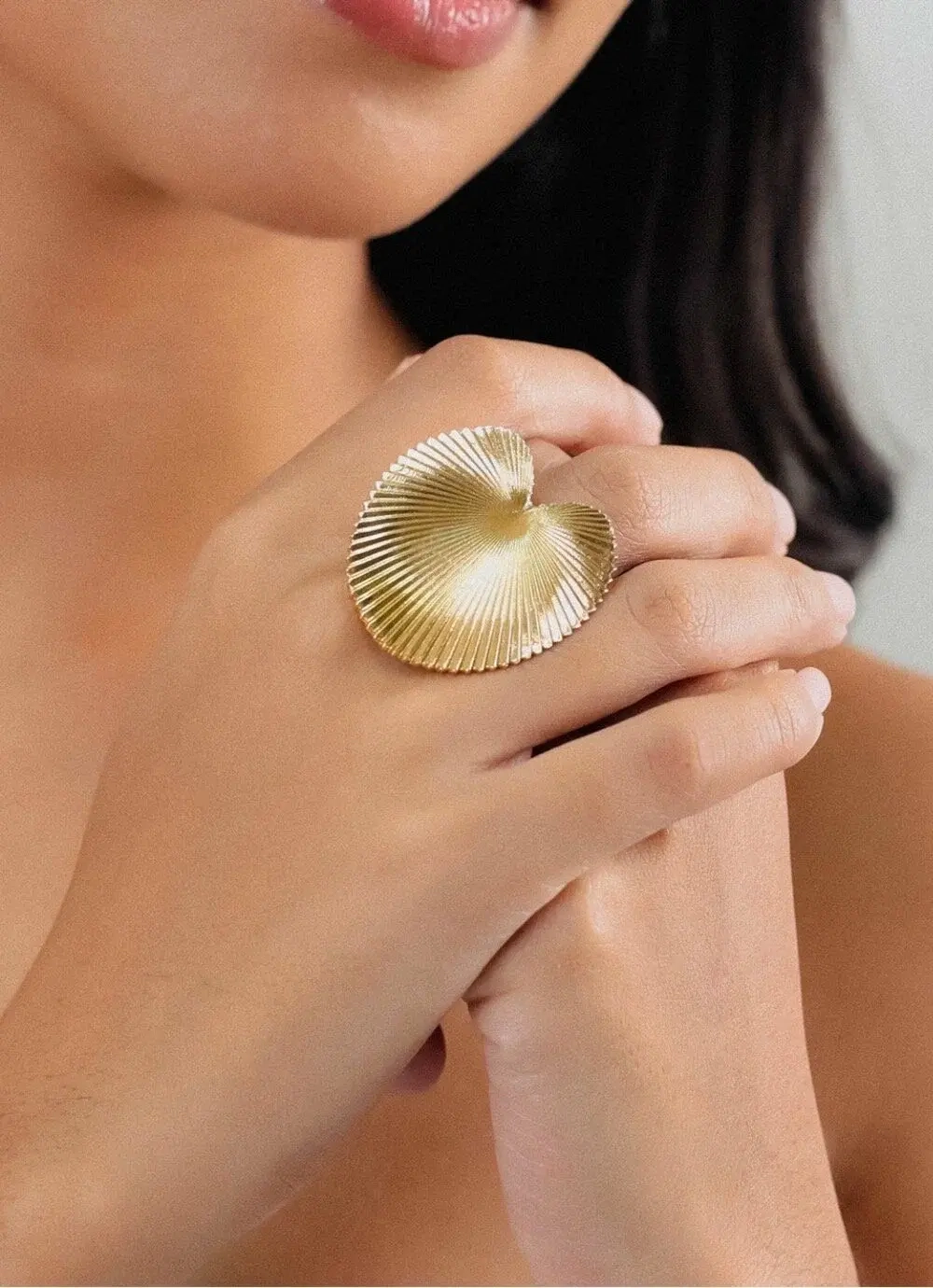 Кольцо ORI TAO, Palmspring, разъемное, с пальмовым листом, OT24.2-19-40421 (золотистый)