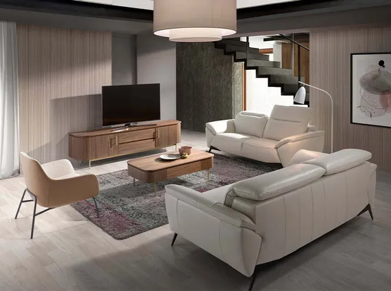 Кресло Angel Cerda 5099 с обивкой из ткани и экокожи