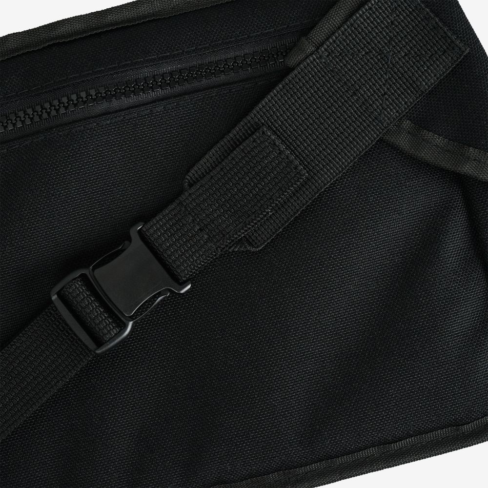 Сумка поясная Якорь Снабжение ВС Черная Кожа/Нейлон