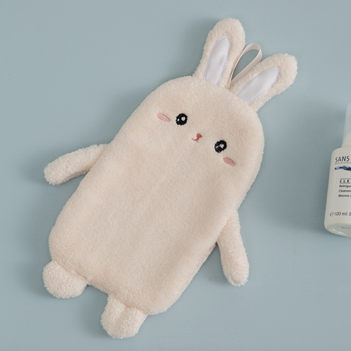 Полотенце из микрофибры в форме "Зайки", 1 шт. Цвет нежно-розовый.