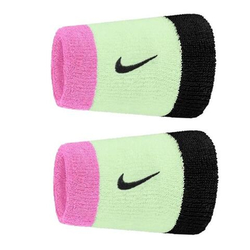 Теннисные напульсники Nike Swoosh Double Wide 2P - pink/lime/black