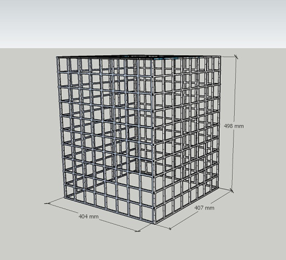 Габион клумба 400х400х600