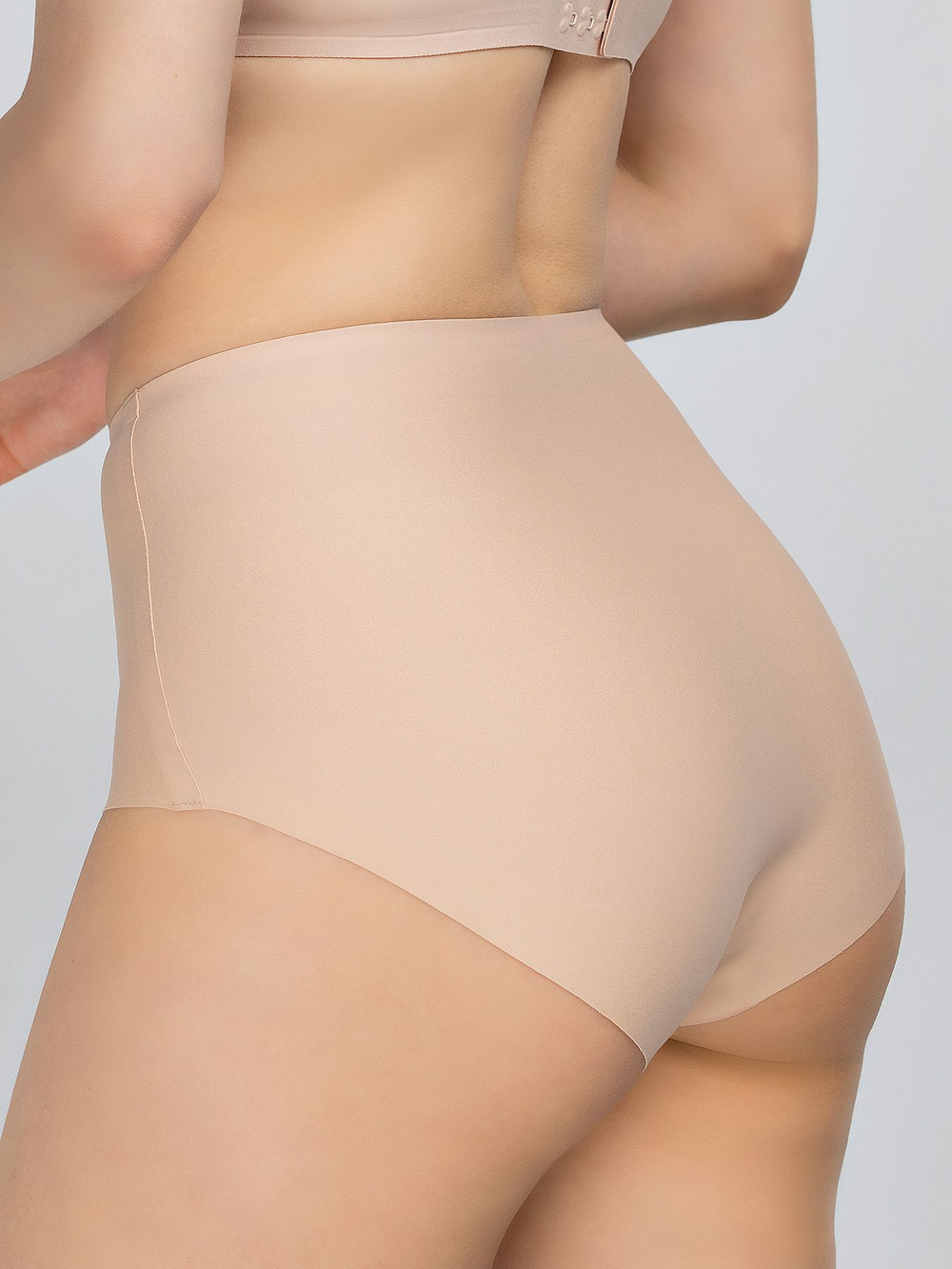Бесшовные трусики (Размер: XL) (Цвет: бежевый)