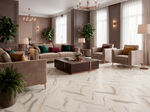 MSPC ламинат Stone Floor Бело-золотой мрамор DC833 MР