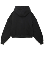 Женская Толстовка Black Grunge Cross Zip Up With Metal Studs