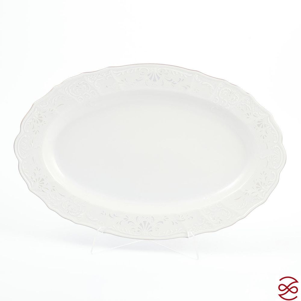 Блюдо овальное Bernadotte Платиновый узор 36 см