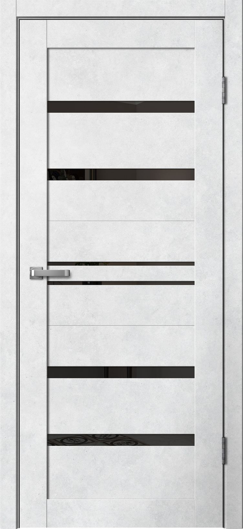 Дверь межкомнатная B01 ПВХ черное стекло