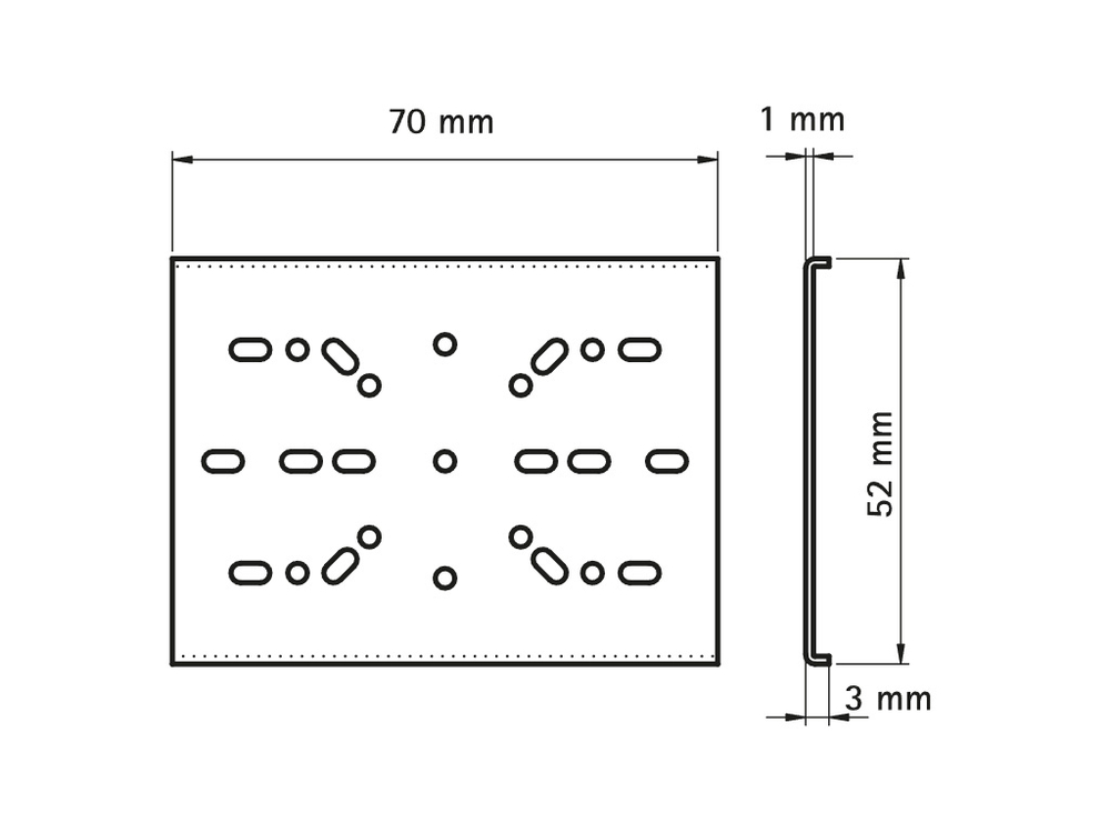 ТМС Планка обратная для монтажной шины
