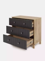 Комод RANT "BAMBOO" 84см 3 ящ. (арт.108) Moon Grey