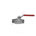 Кран шаровой латунь хром R253DL Ду 15 Ру42 НР рычаг красный Giacomini R253LX003