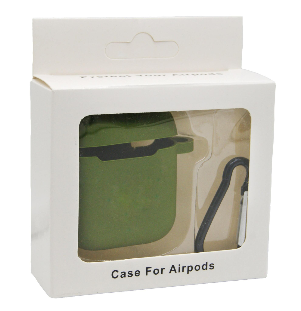 Чехол для AirPods/AirPods 2 APL (Green) с LOGO