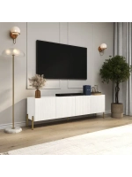 Тумба под телевизор напольная 180х57х36 белая, Олимпия