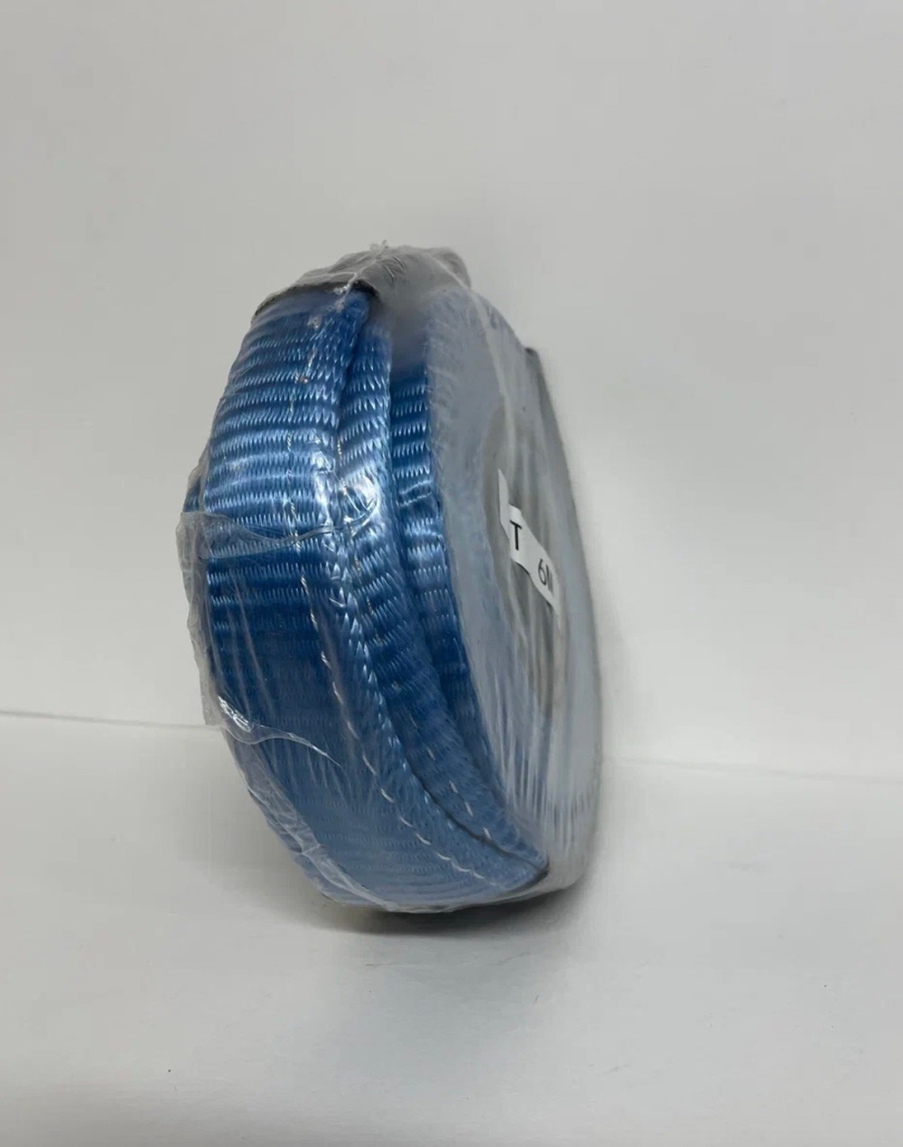 8T-6M / Трос автомобильный буксировочный, 8 тонн, длина 6 метров, ширина 65 мм, стропа, петля-петля, синий, серия - спасатель, TG (1 шт.)