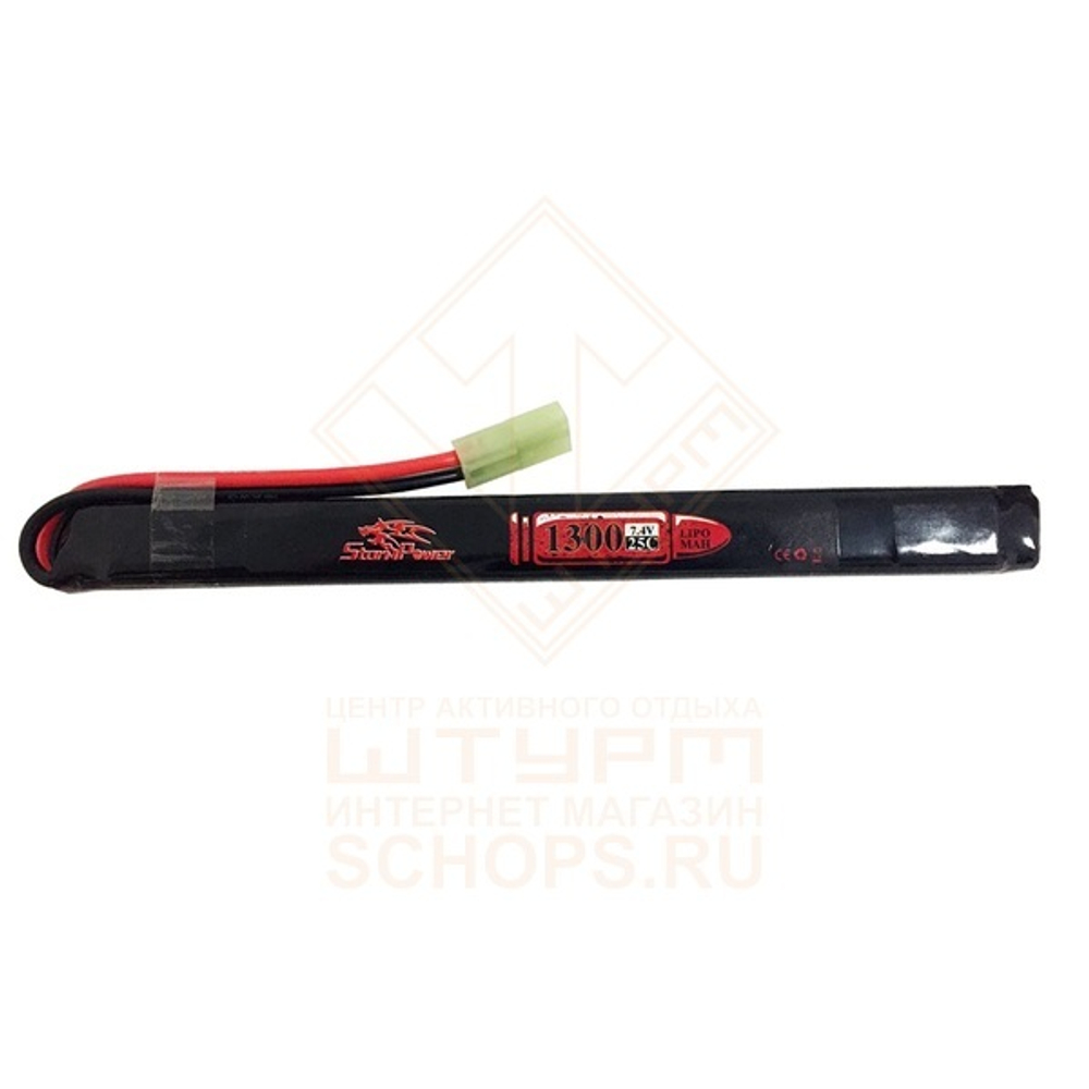 Аккумулятор StormPower LiPo 7,4 V 1300 mAh 25C АК-серия