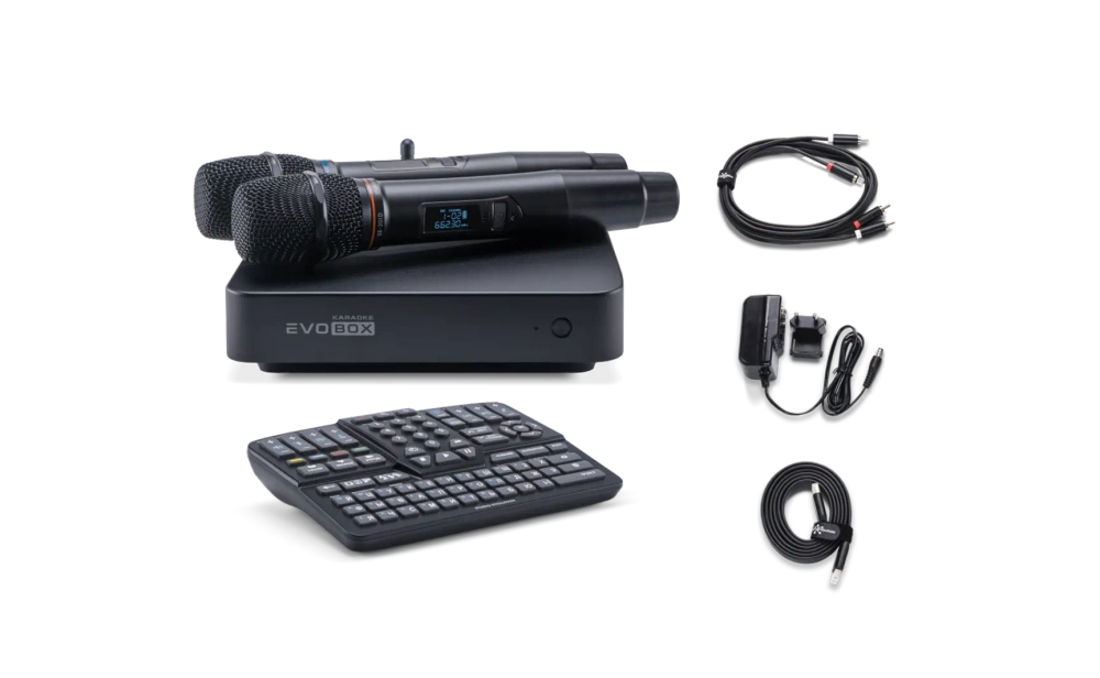 Караоке система Evobox + Микрофоны SE 200D + Акустическая система EvoSound Bar