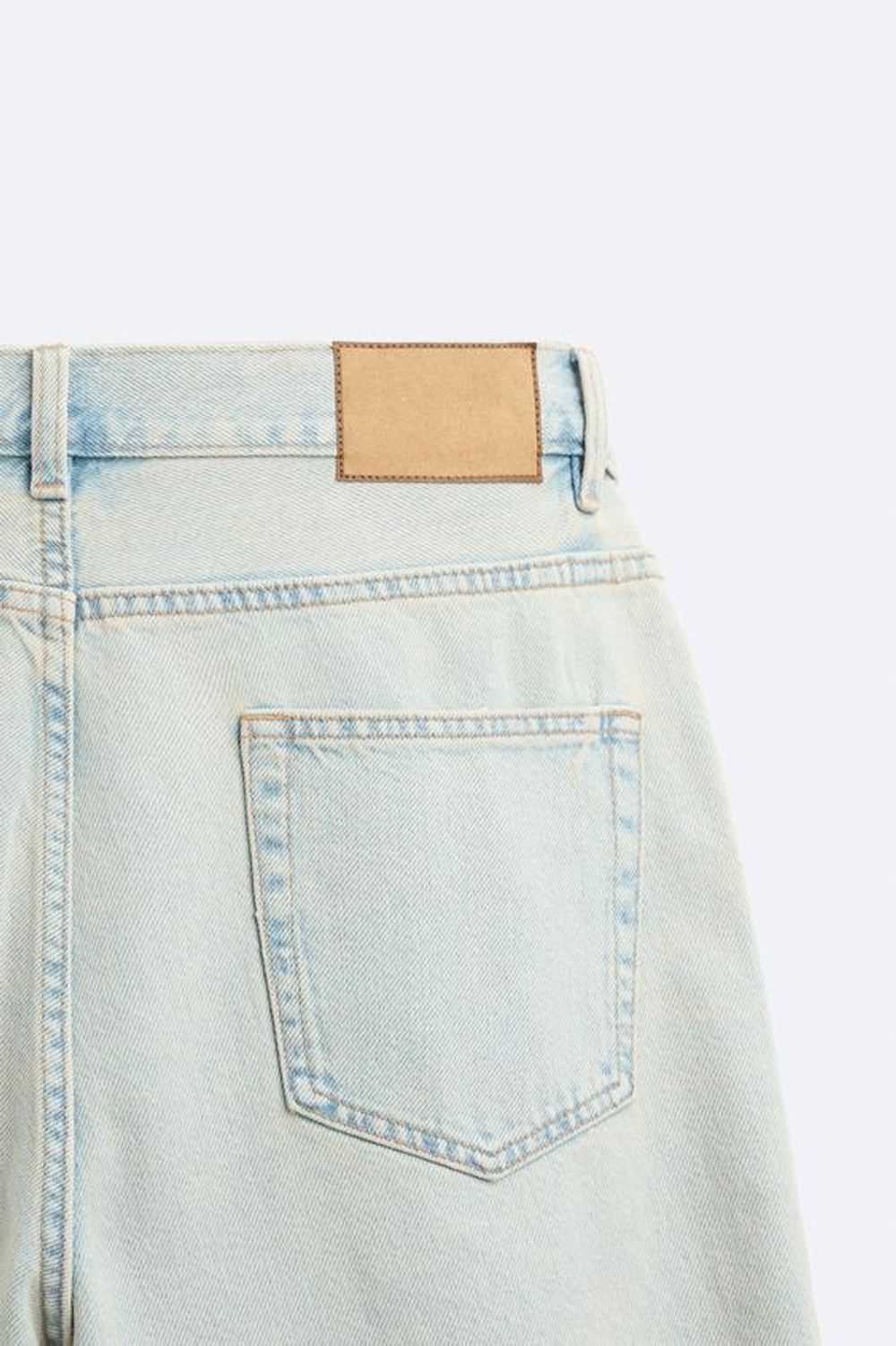 ZARA ДЖИНСОВЫЕ ШОРТЫ STRAIGHT-LEG, ЧЕРНИЛЬНО-СИНИЙ