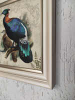 Картина на натуральном холсте "Птички севера" 26*26 см