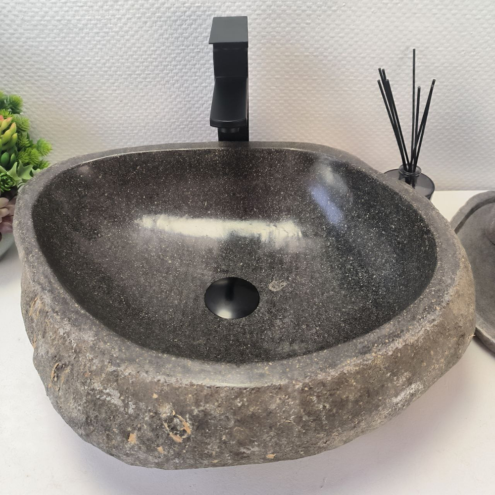 Раковина из речного камня RS-63463 (50*40*16) 0122