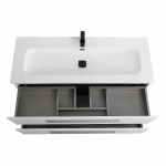 Тумба с раковиной Cezares ECO-CER-N 120 ECO-CER-N-1200-2C-SO-BL белая глянцевая