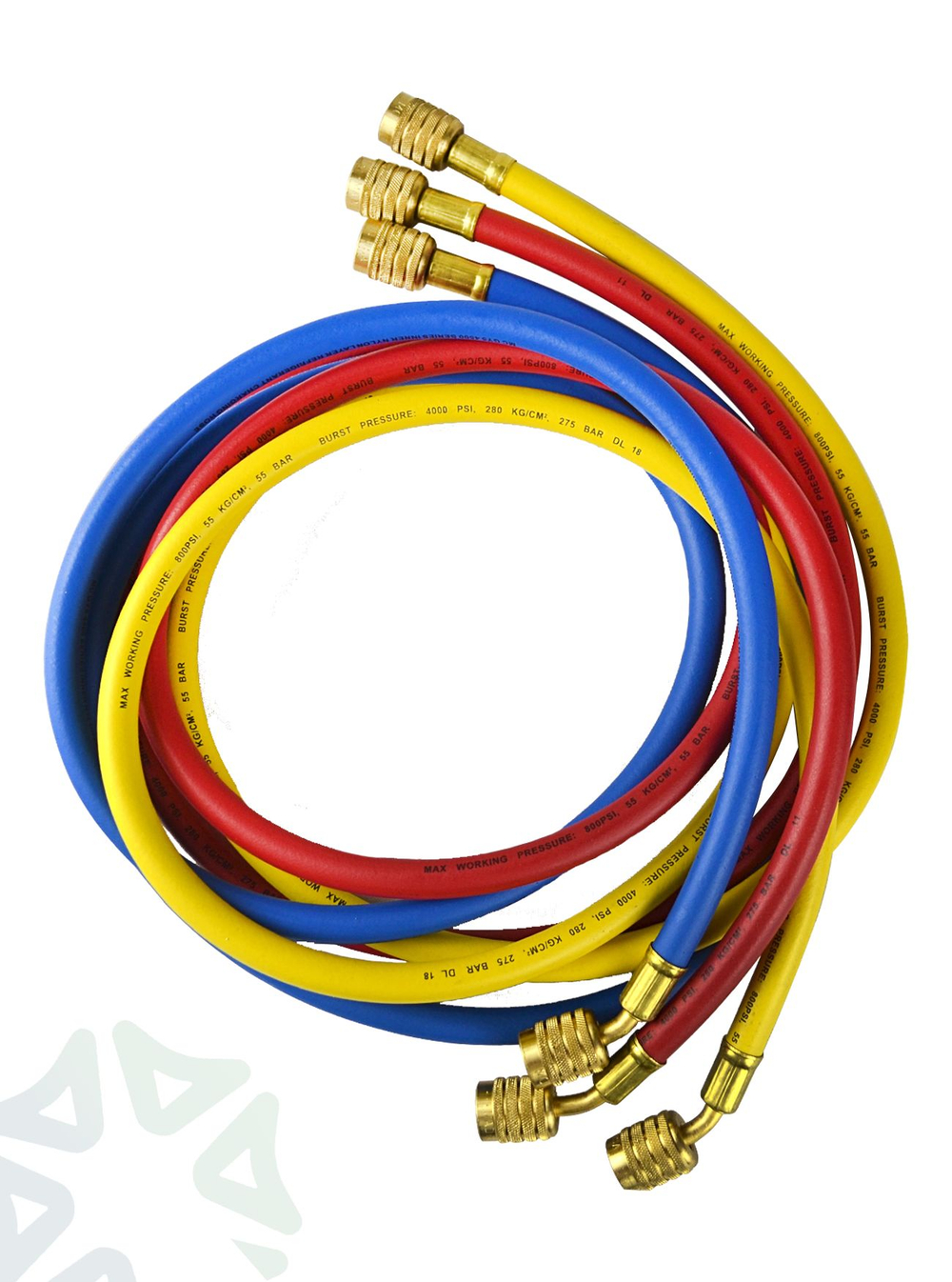 Шланги зарядные (3 шт.) 49360-J (150 cм, гайки F 5/16 "SAE) для заправки фреоном R410A