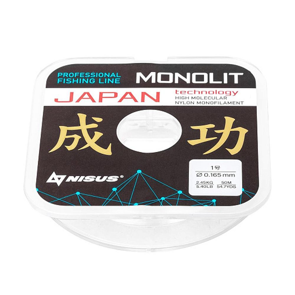 Леска MONOLIT 0,165mm/50m Nylon Transparent (N-MO-0.165-50) Nisus