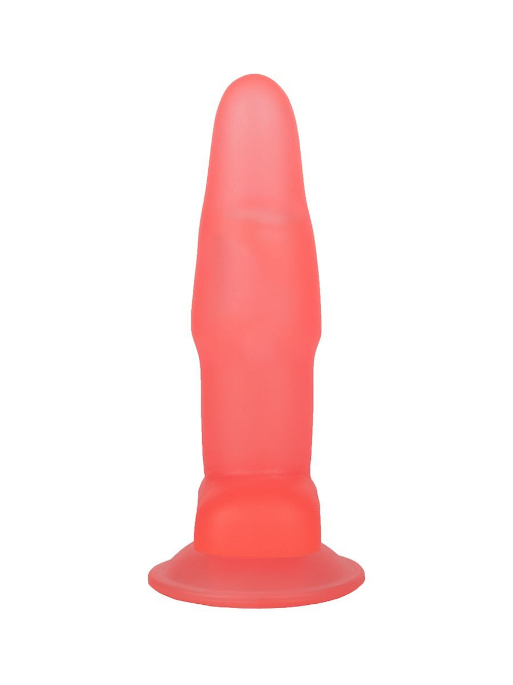 Розовый гелевый анальный стимулятор на присоске - 14 см. (Цвет: розовый)