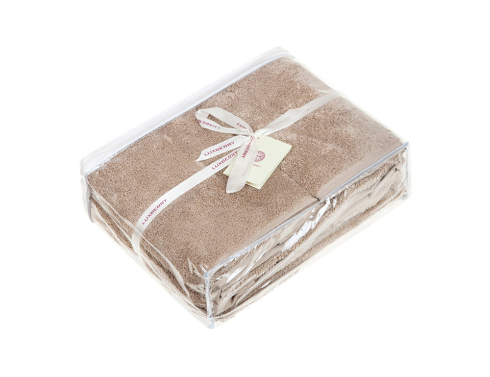 Набор полотенец 3 шт Luxberry Teddy капучино упаковка