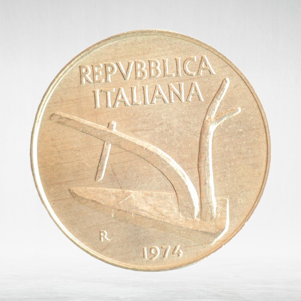 Italy 10 Lire 1974 R, VF
