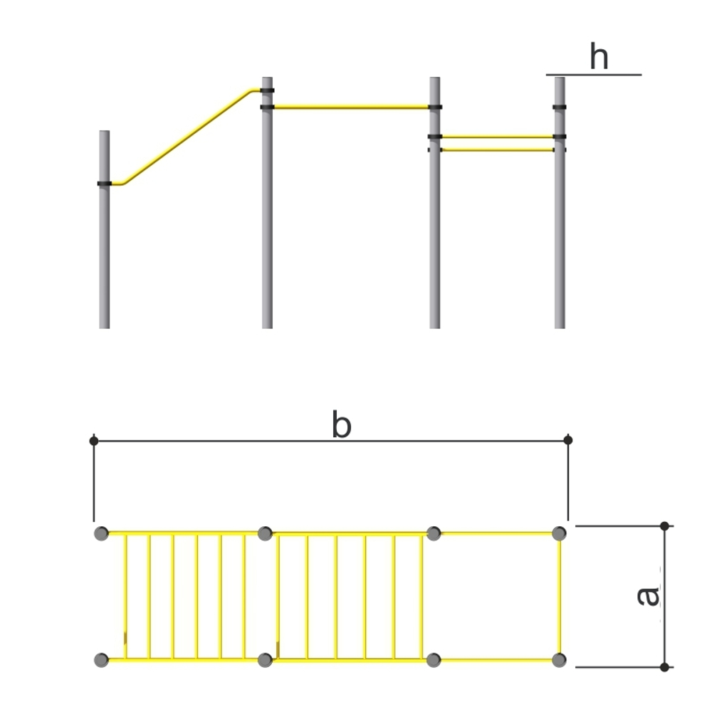 Спортивное оборудование с рукоходом Romana 501.27.01