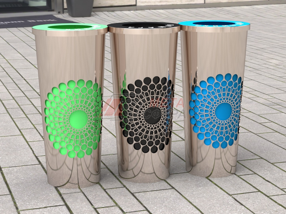 Урна Дубаи для раздельного сбора мусора