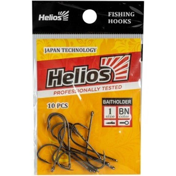 Крючок Baitholder с кольцом № 1 цвет BN (10шт) Helios (HS-BH-BN-9946-1)