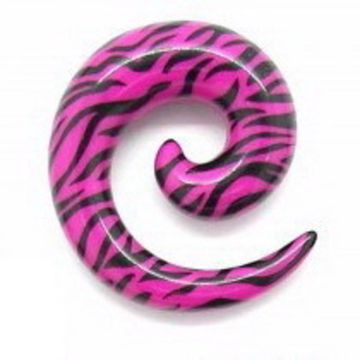 Растяжка акриловая спираль (розовая/зебра)