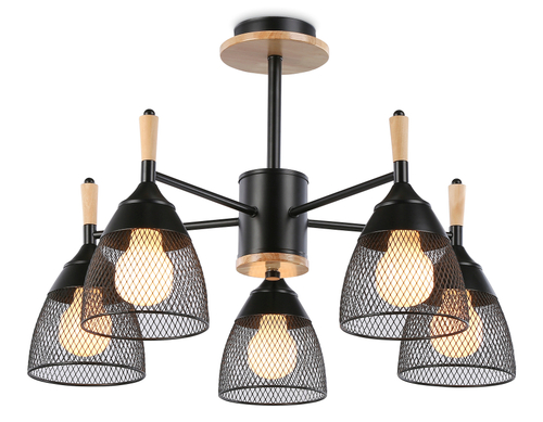 Подвесная люстра TR8015/5 BK черный E27*5 max 40W D600*385