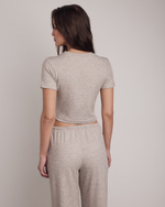 Топ Soft Cropped Tee in Beige Melange