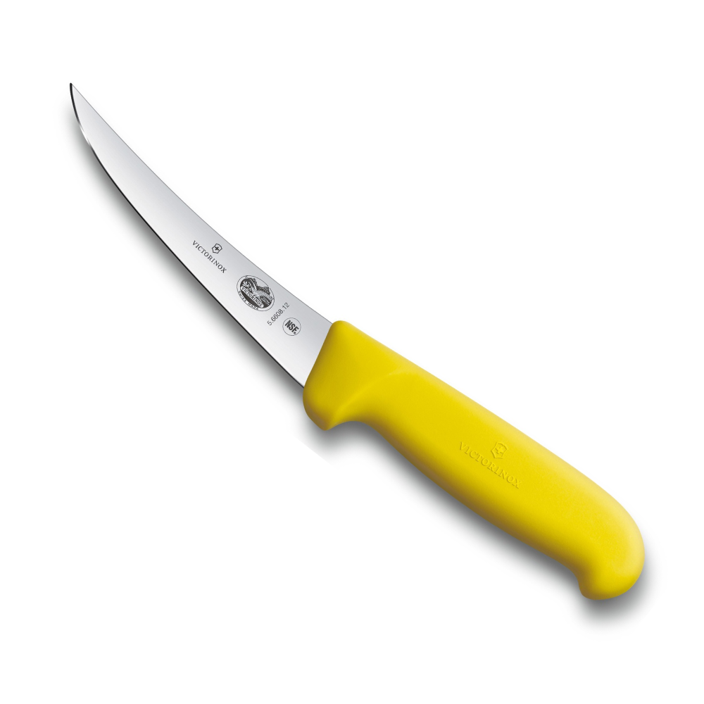 Нож Victorinox разделочный, лезвие 12 см прямое, желтый